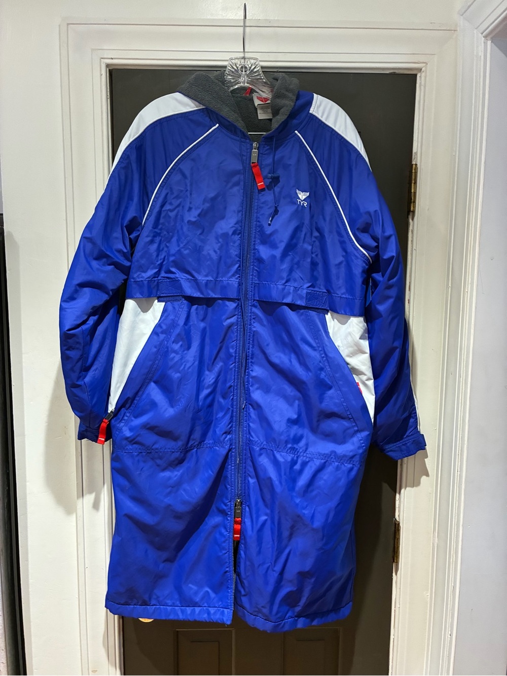 TYR adult Blue Long Swim Parka Jacket
